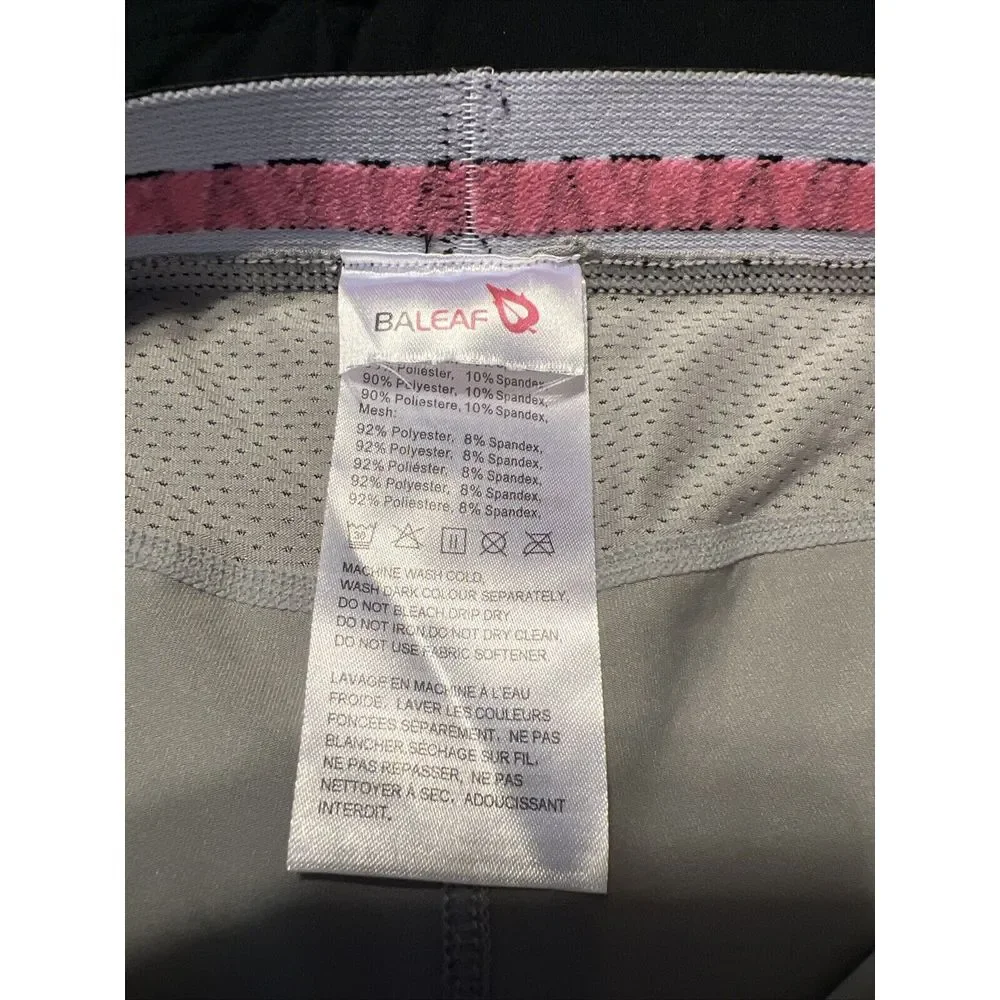 BALEAF Cycling Padded Shorts Mesh Road  Peleton High Waist Stretch‎ Large